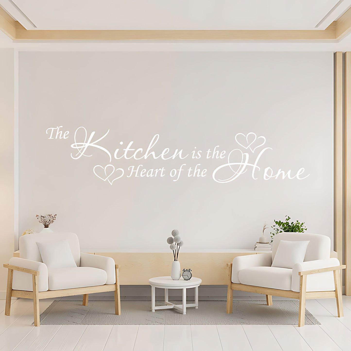 The Kitchen Is the Heart of the Home Wall Sticker – Cursive Script Decal