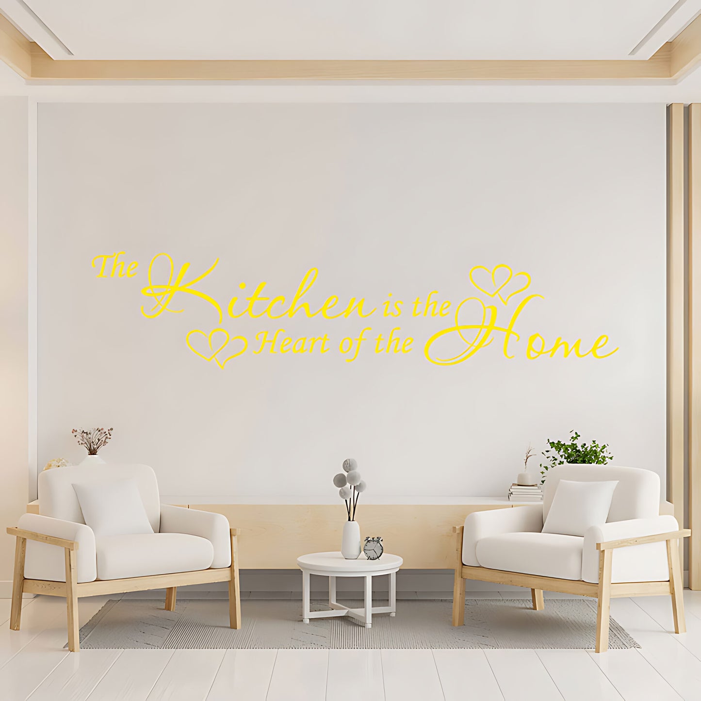 The Kitchen Is the Heart of the Home Wall Sticker – Cursive Script Decal