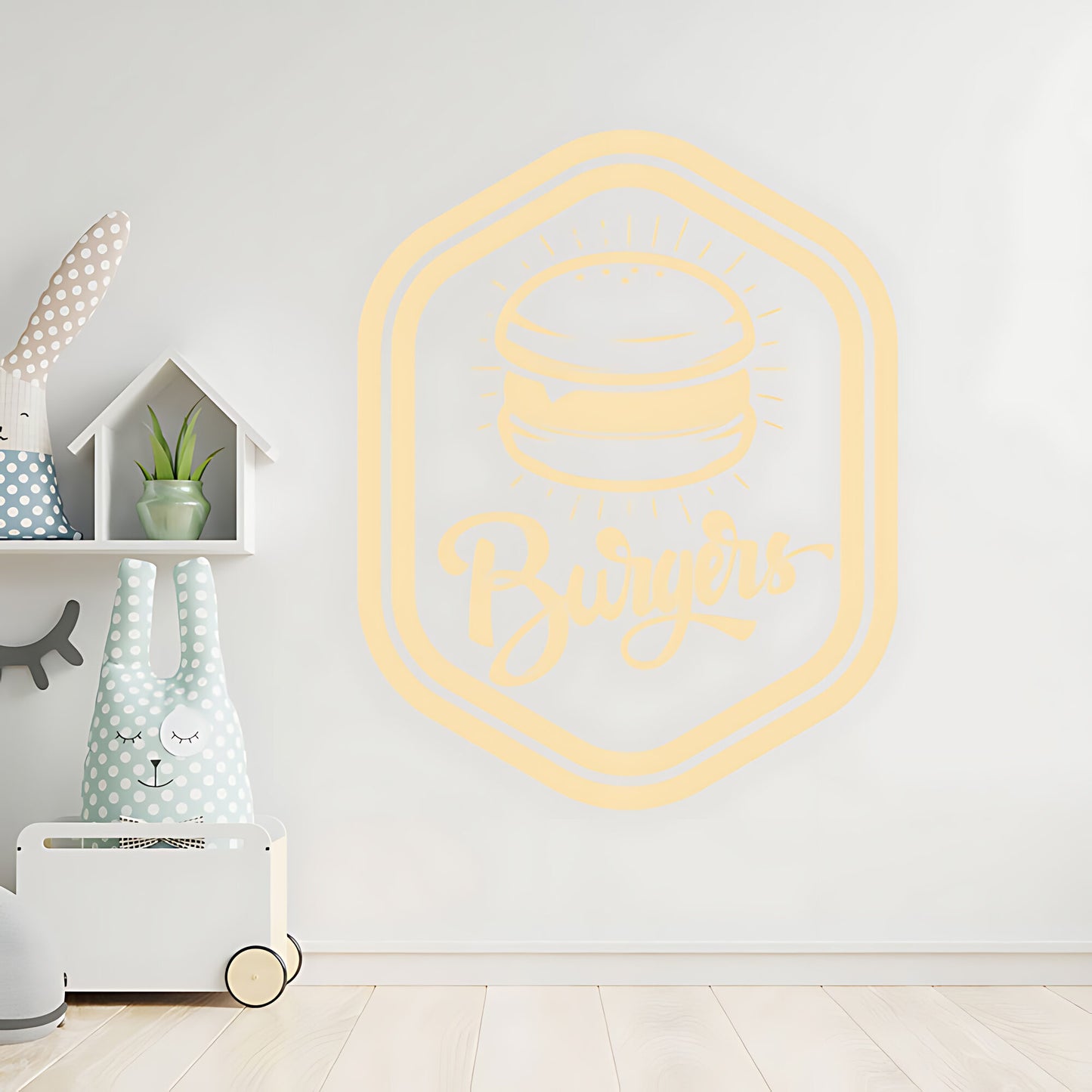 Chic Burger Bar Wall Sticker - Restaurant & Cafe Decor