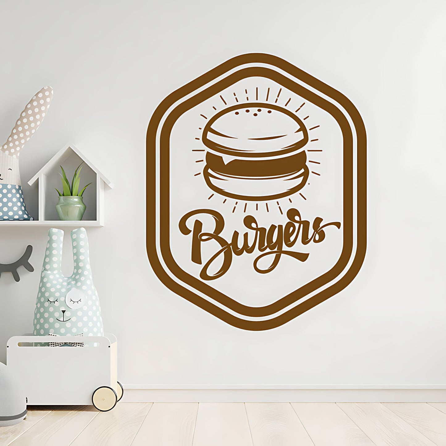 Chic Burger Bar Wall Sticker - Restaurant & Cafe Decor