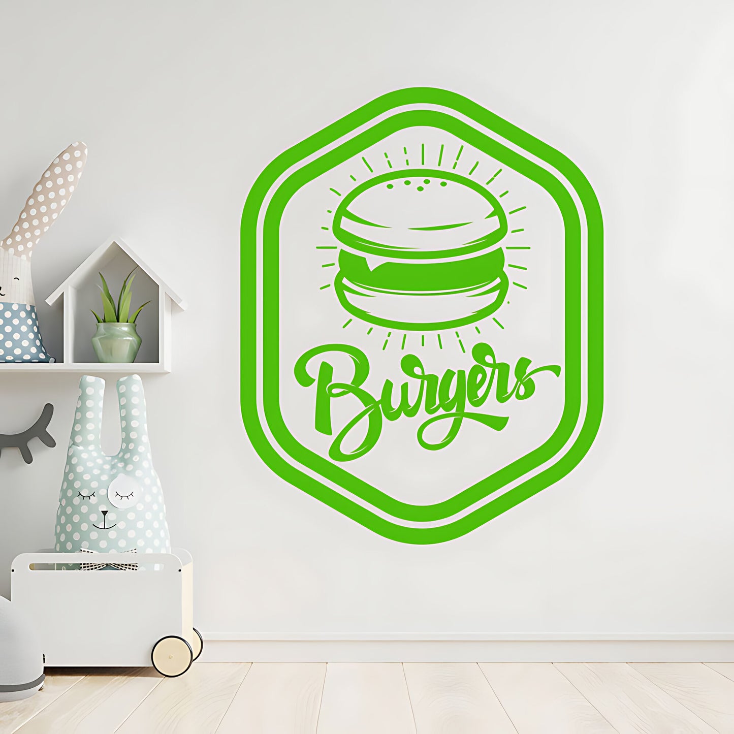 Chic Burger Bar Wall Sticker - Restaurant & Cafe Decor