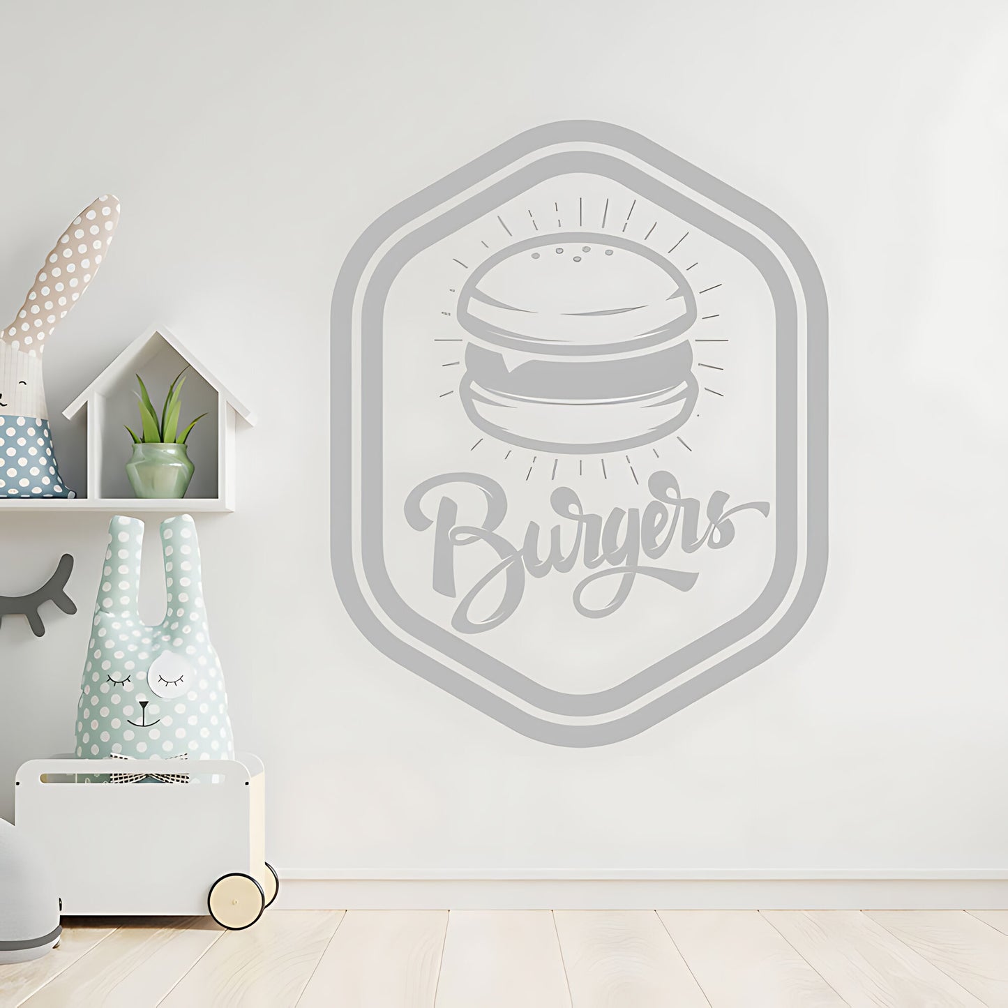 Chic Burger Bar Wall Sticker - Restaurant & Cafe Decor