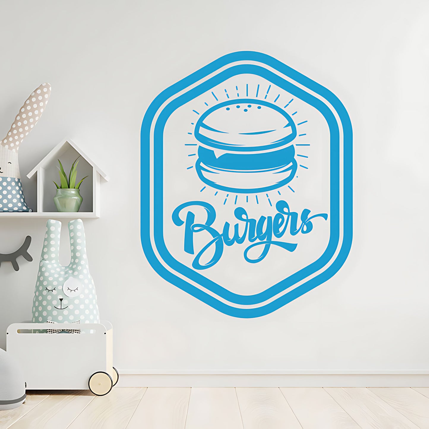 Chic Burger Bar Wall Sticker - Restaurant & Cafe Decor