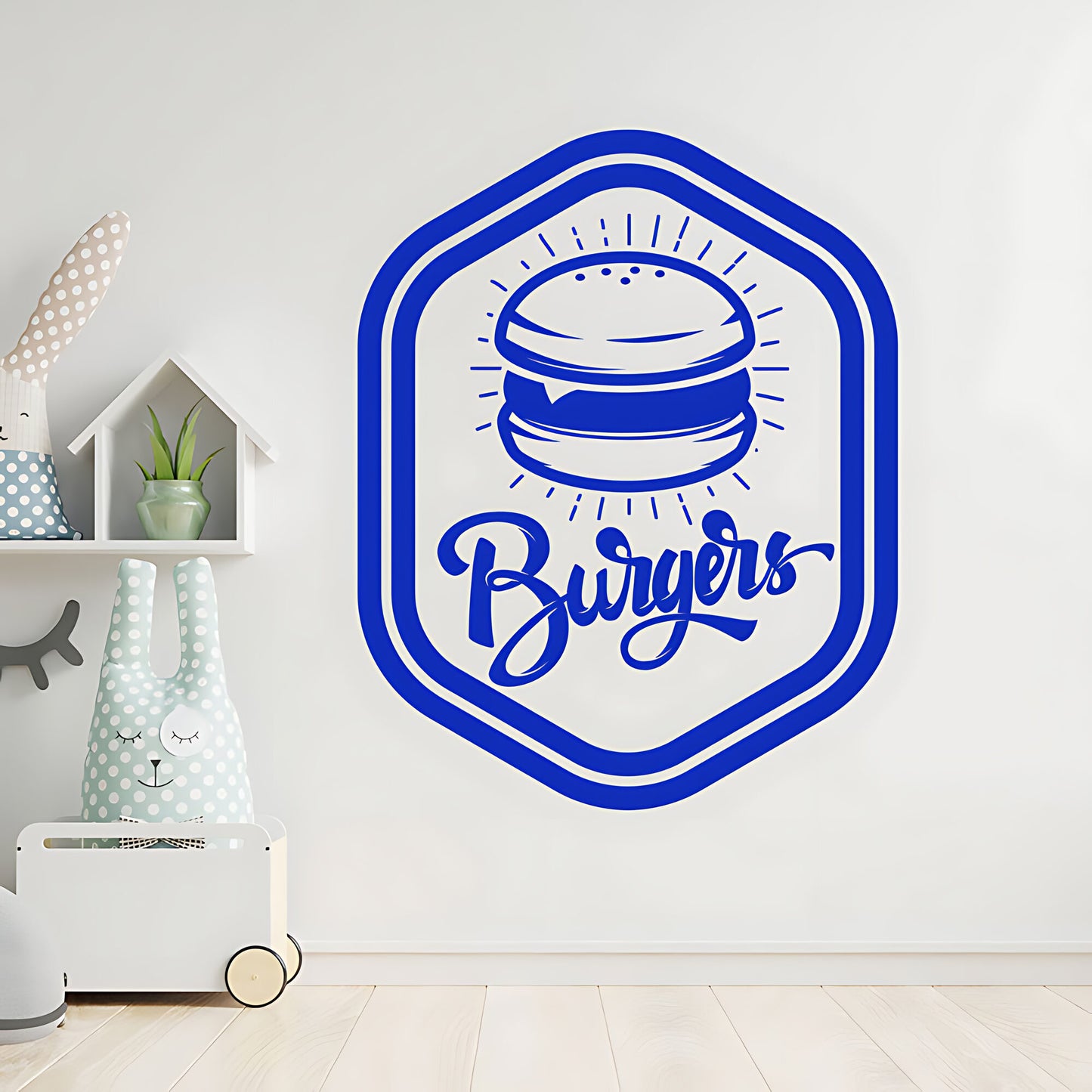 Chic Burger Bar Wall Sticker - Restaurant & Cafe Decor