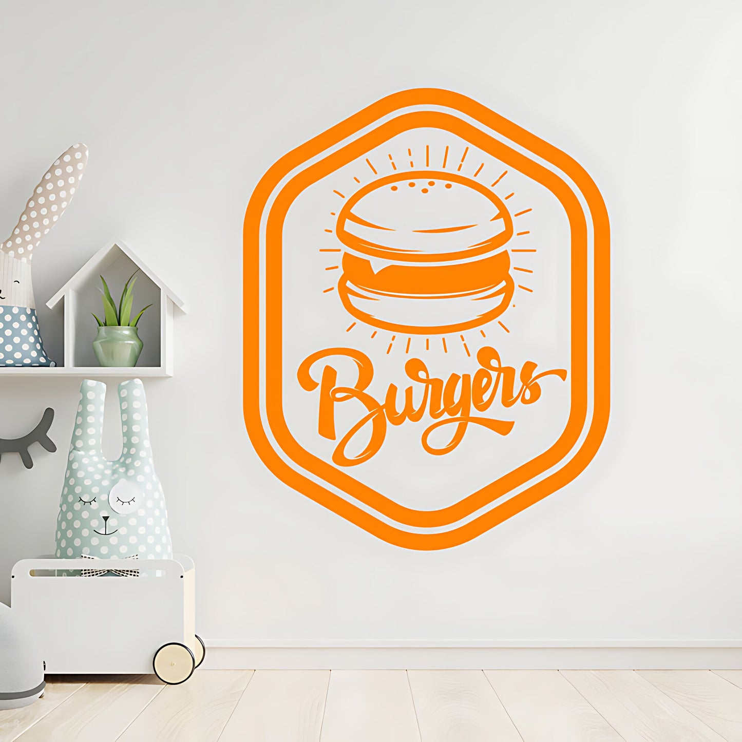Chic Burger Bar Wall Sticker - Restaurant & Cafe Decor