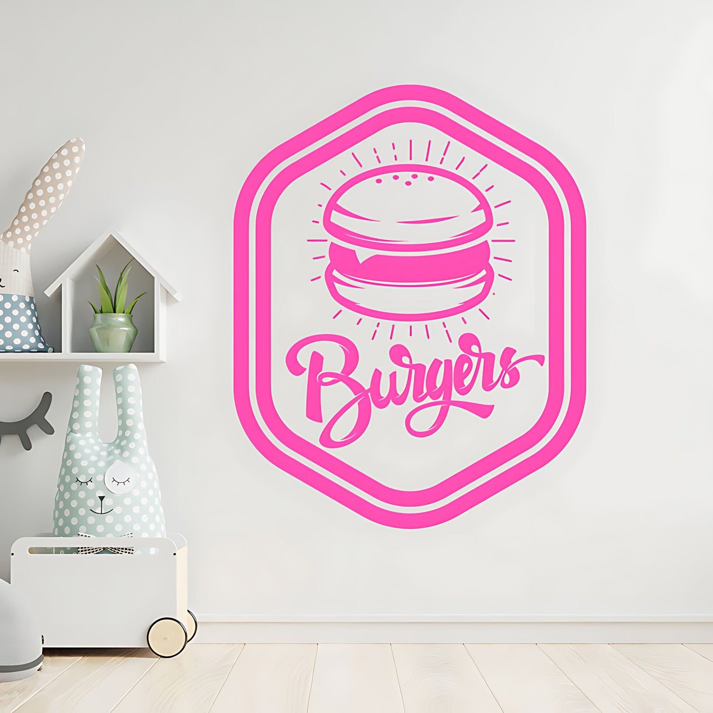 Chic Burger Bar Wall Sticker - Restaurant & Cafe Decor