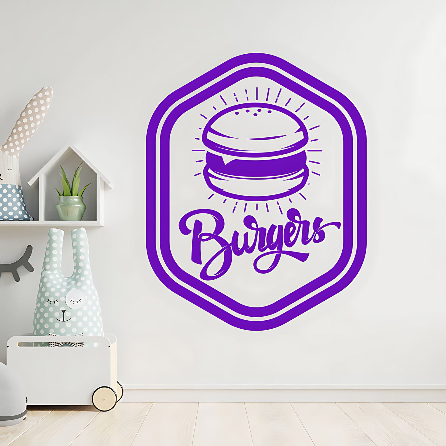 Chic Burger Bar Wall Sticker - Restaurant & Cafe Decor
