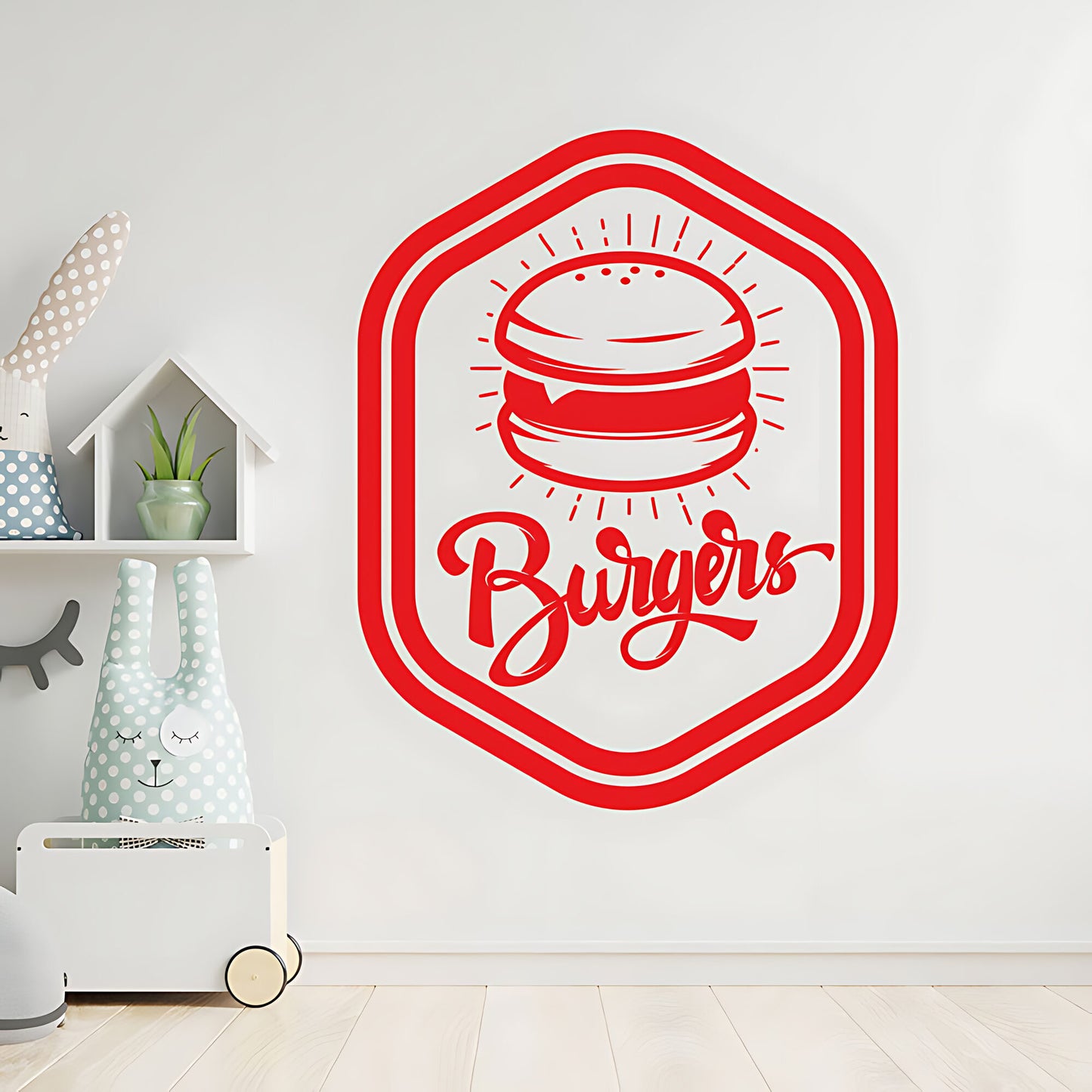 Chic Burger Bar Wall Sticker - Restaurant & Cafe Decor