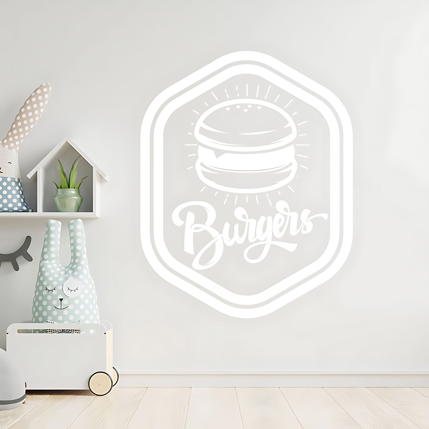 Chic Burger Bar Wall Sticker - Restaurant & Cafe Decor