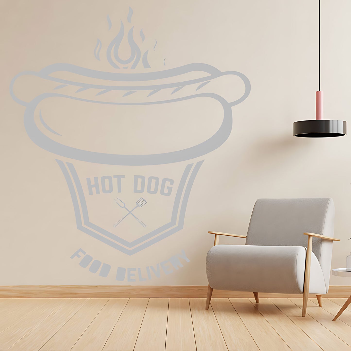 Classic Burger Bar Wall Sticker – Restaurant & Takeaway Vinyl Decal