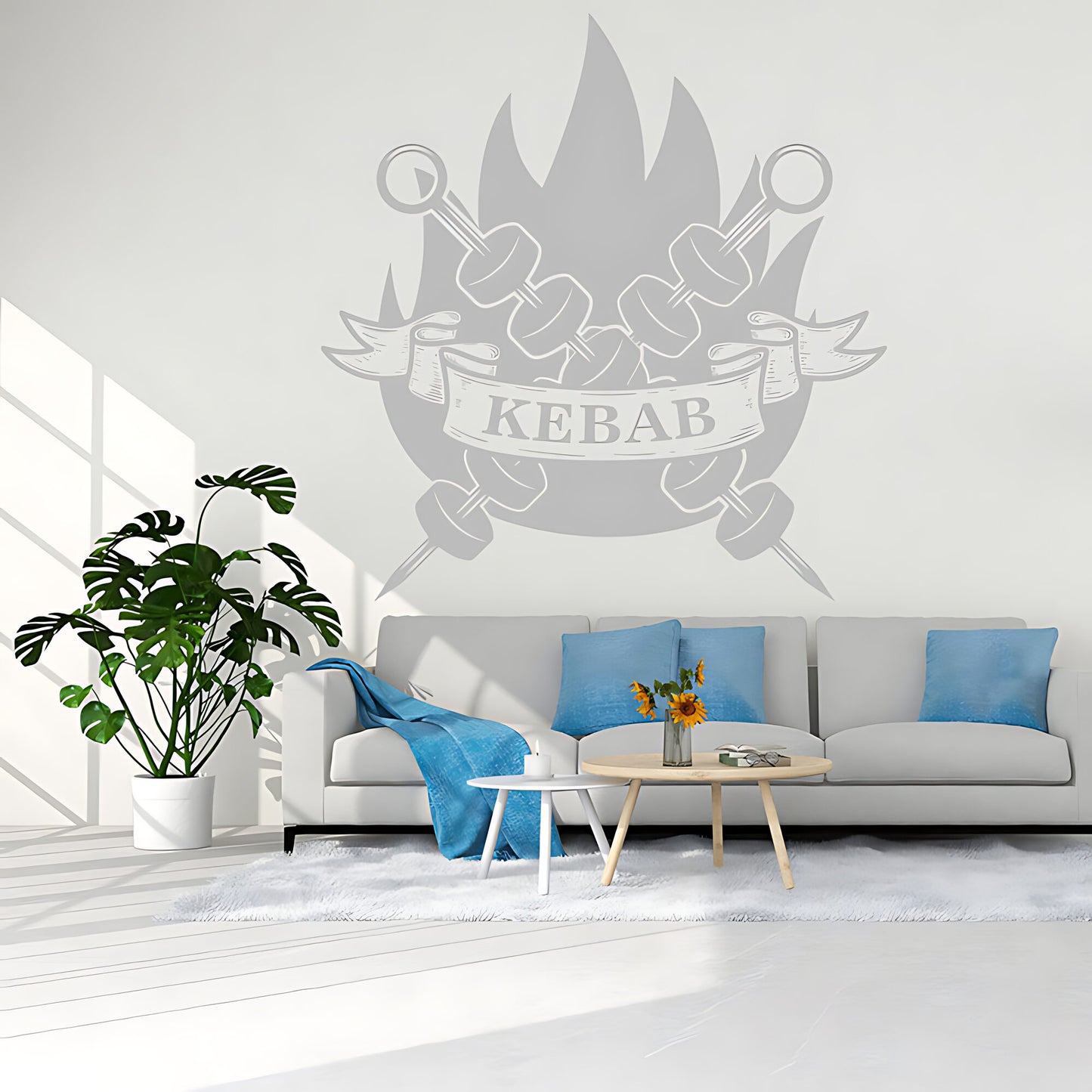 Kebab Wall Sticker - Fun Decor for Restaurant, Cafe & Takeaway