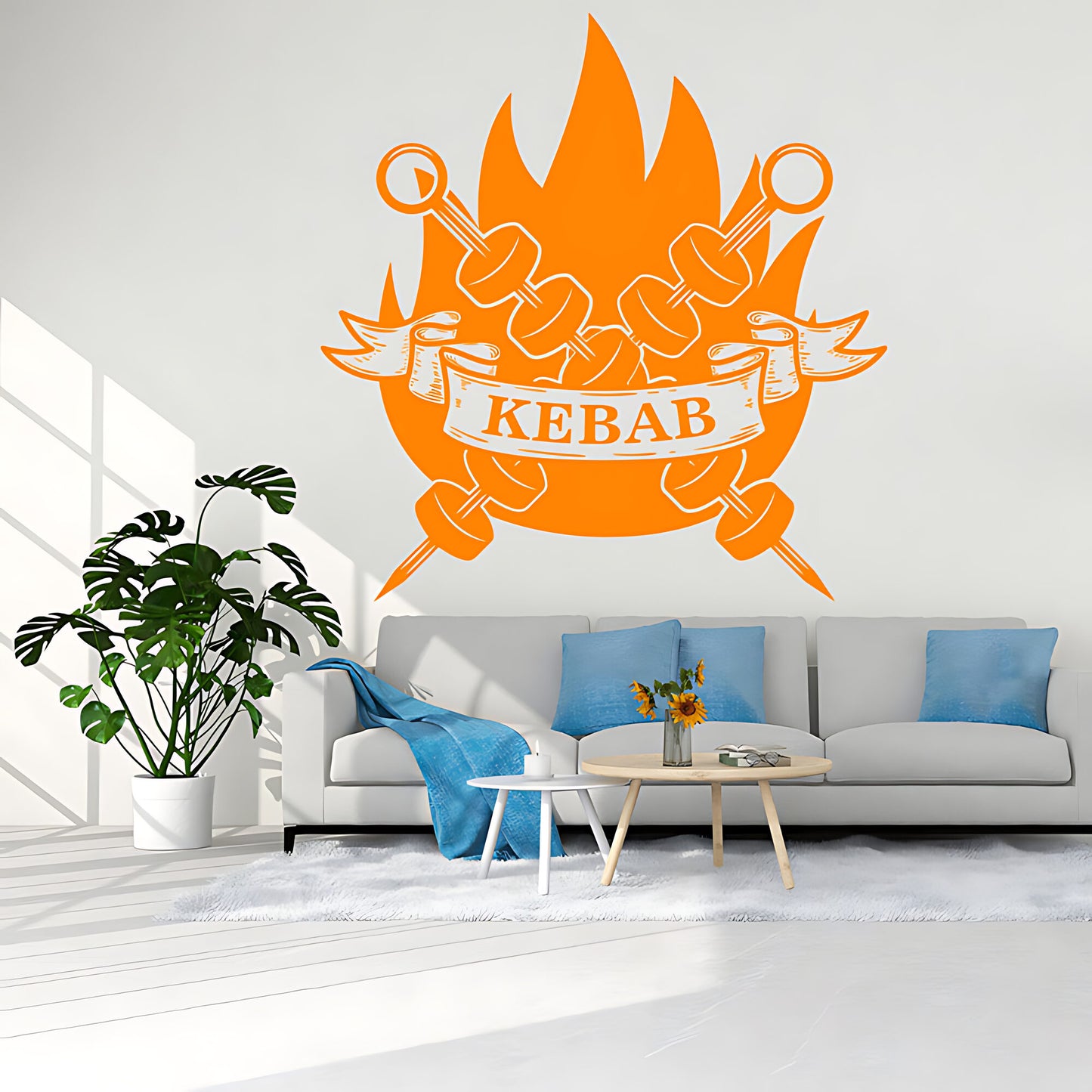 Kebab Wall Sticker - Fun Decor for Restaurant, Cafe & Takeaway