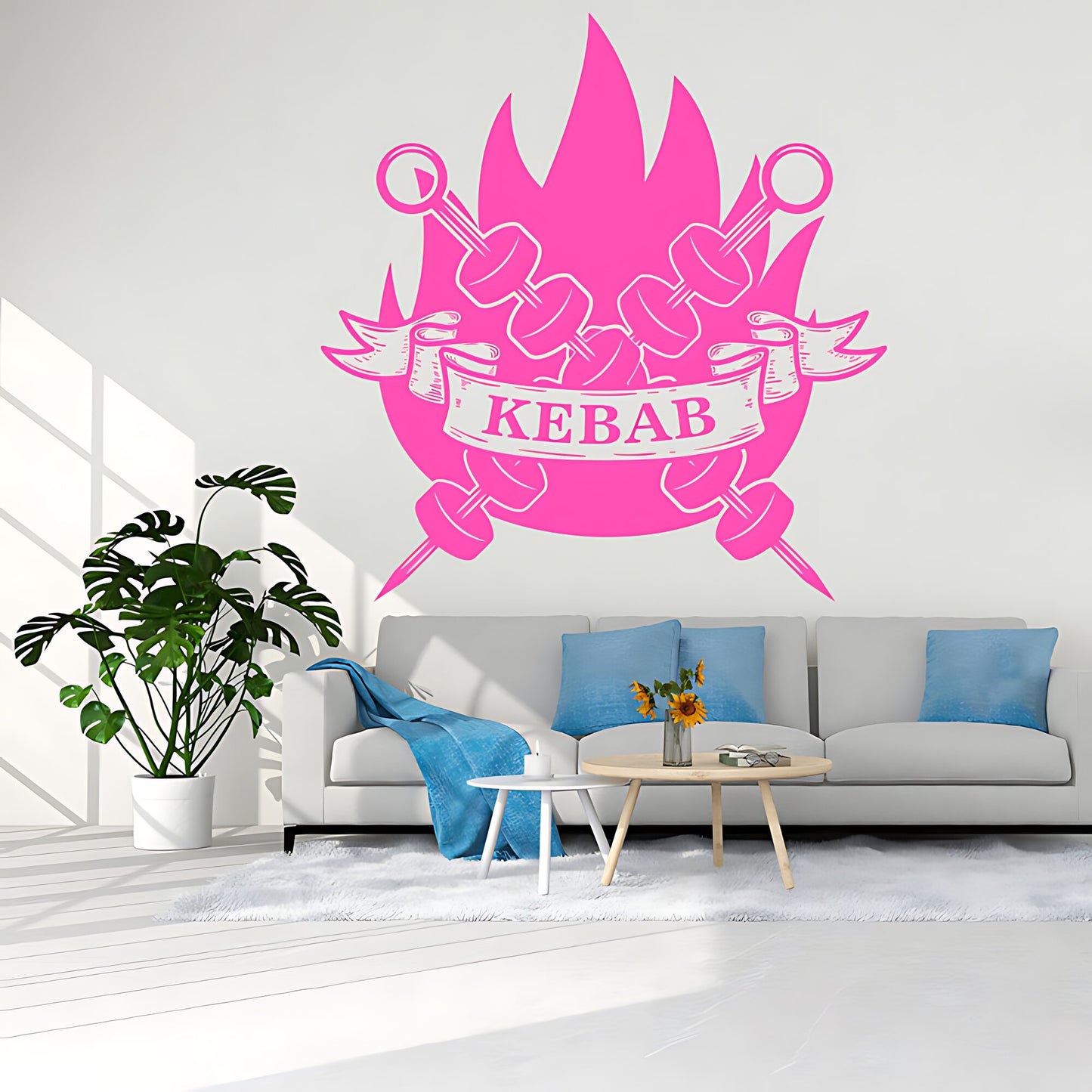 Kebab Wall Sticker - Fun Decor for Restaurant, Cafe & Takeaway