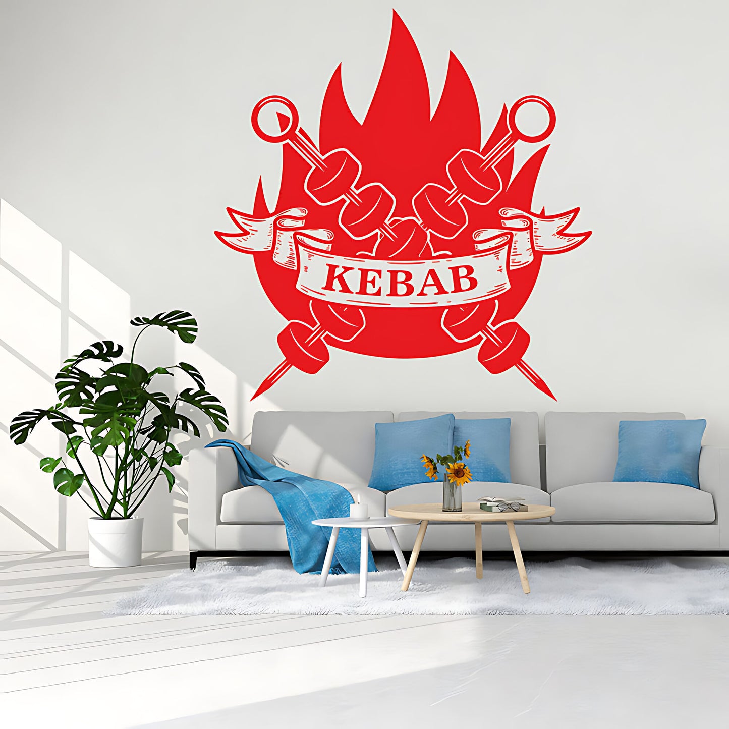 Kebab Wall Sticker - Fun Decor for Restaurant, Cafe & Takeaway
