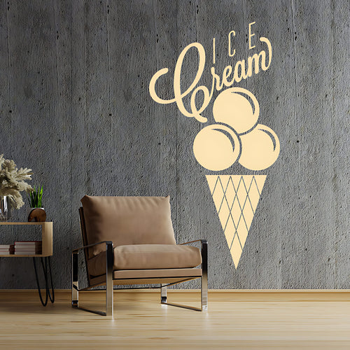 Colourful Ice Cream Wall Sticker - Fun Cafe & Kitchen Food Decor