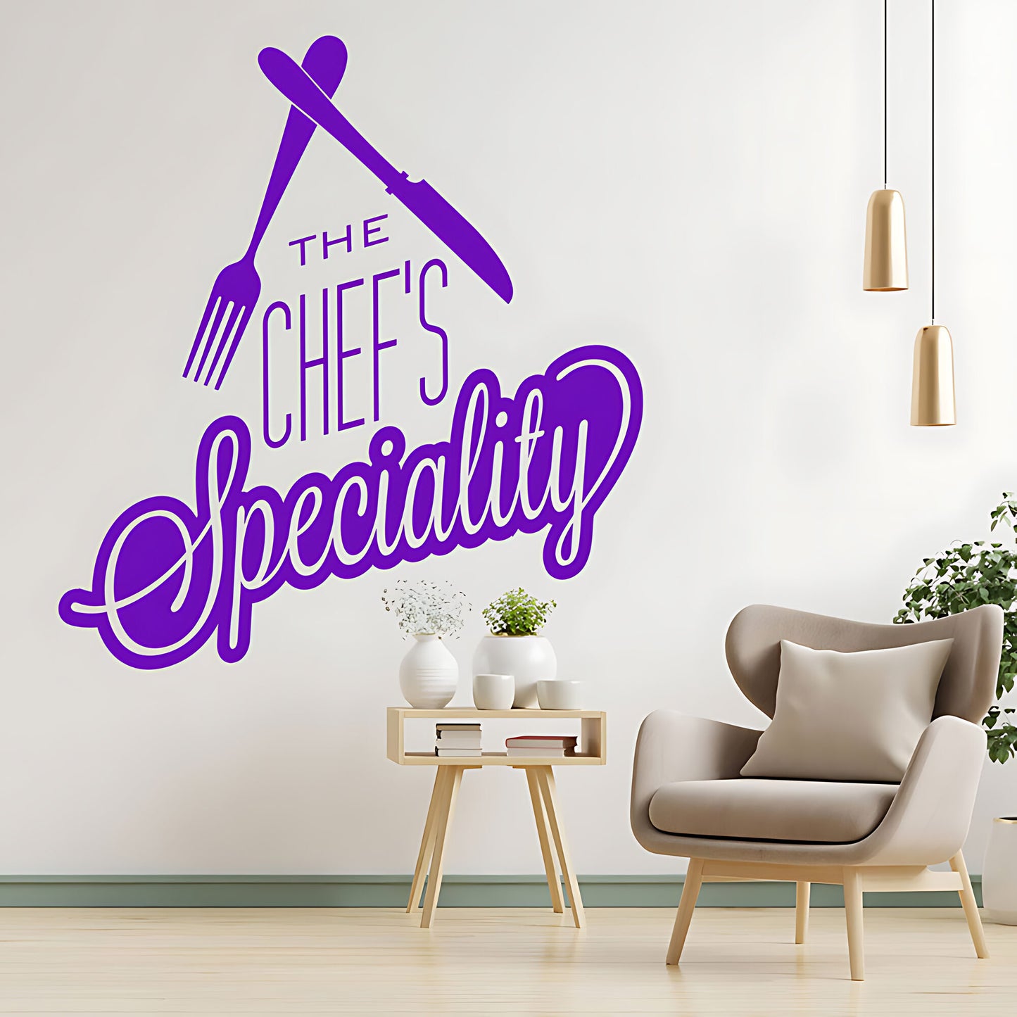 Chef's Speciality Wall Art Sticker - Ideal for Cafe & Kitchen Decor
