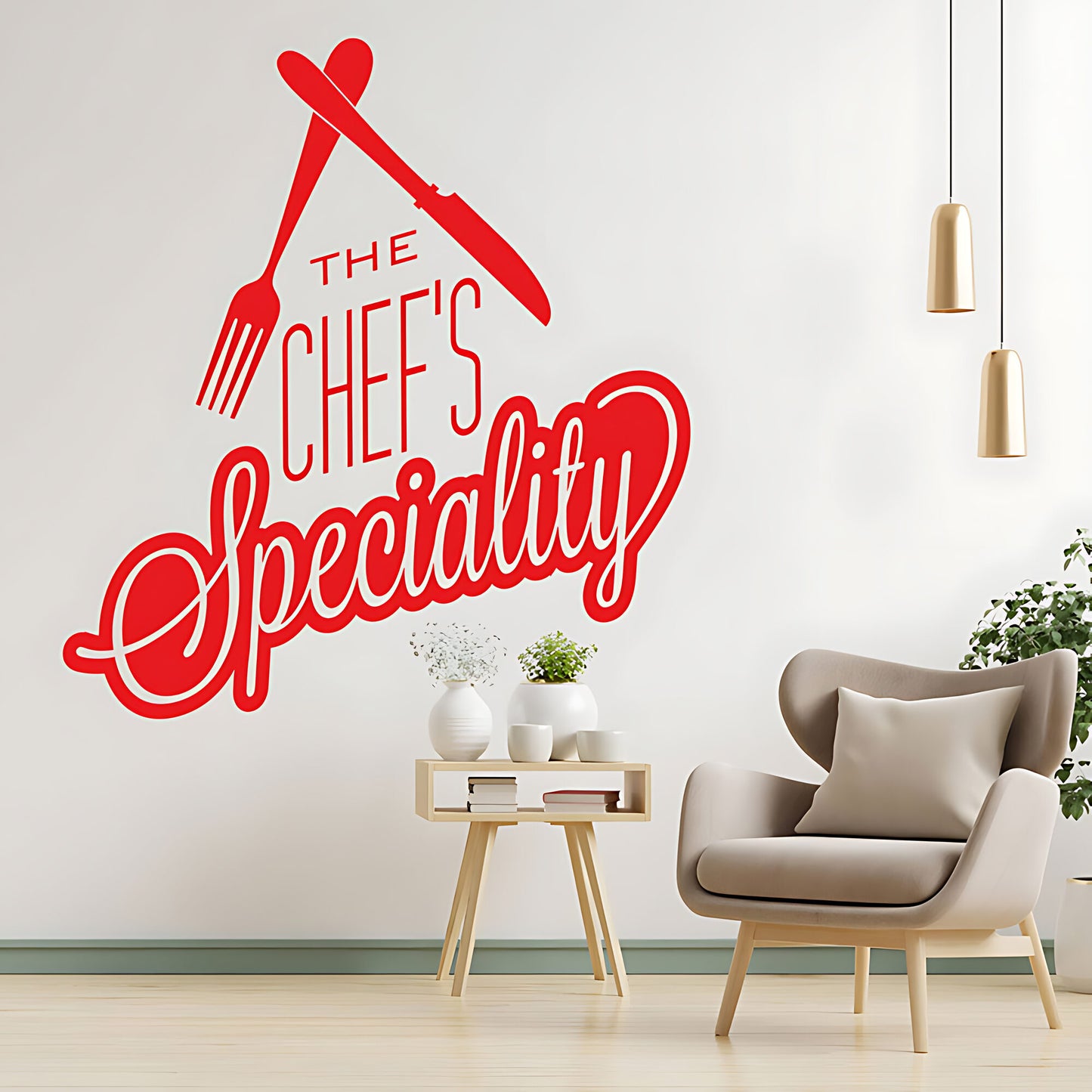 Chef's Speciality Wall Art Sticker - Ideal for Cafe & Kitchen Decor