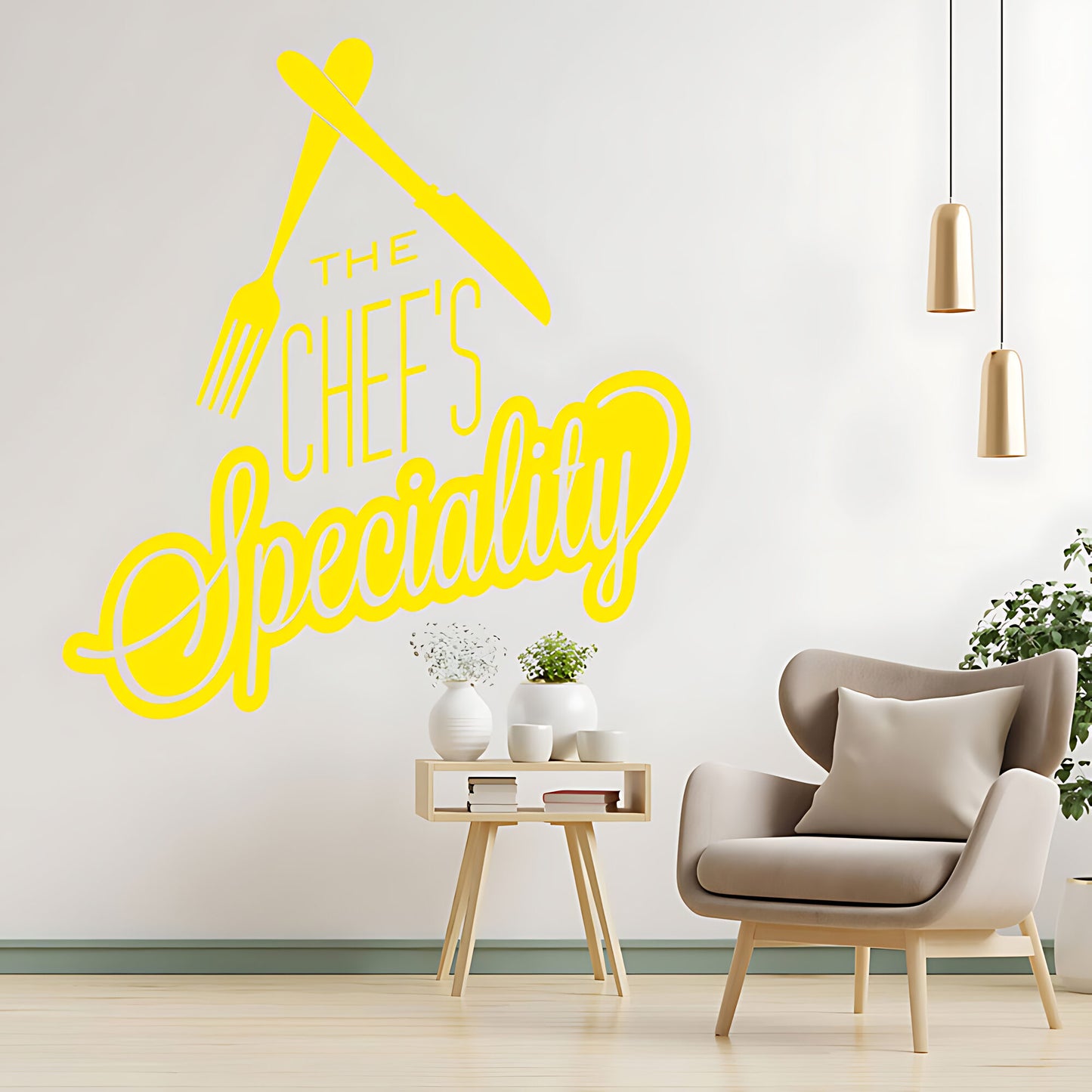 Chef's Speciality Wall Art Sticker - Ideal for Cafe & Kitchen Decor