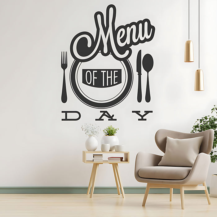 Menu of the Day Wall Sticker – Cafe & Restaurant Vinyl Decal