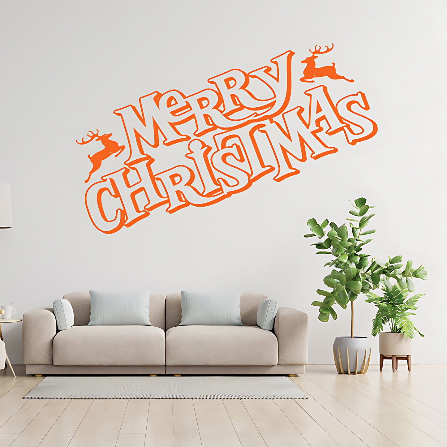 Merry Christmas Wall Quote Sticker for Shop Window - Festive Art