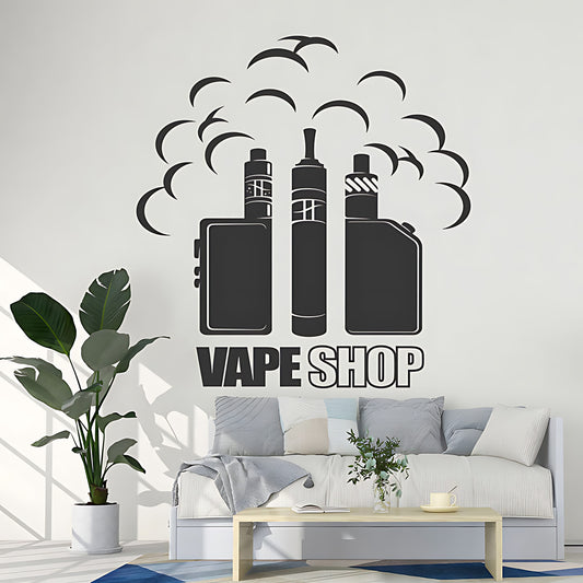 Bold Vaping Art Wall Sticker for Modern Vape Shops