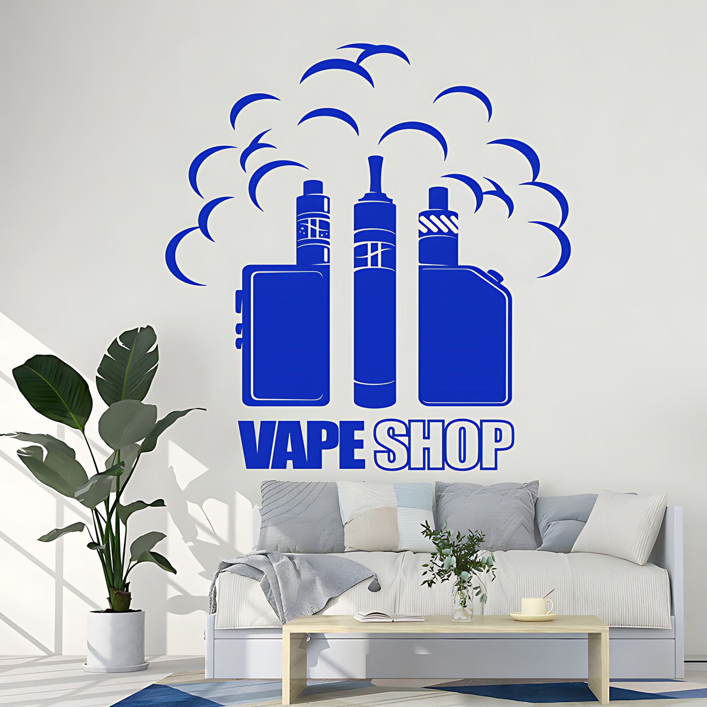 Bold Vaping Art Wall Sticker for Modern Vape Shops