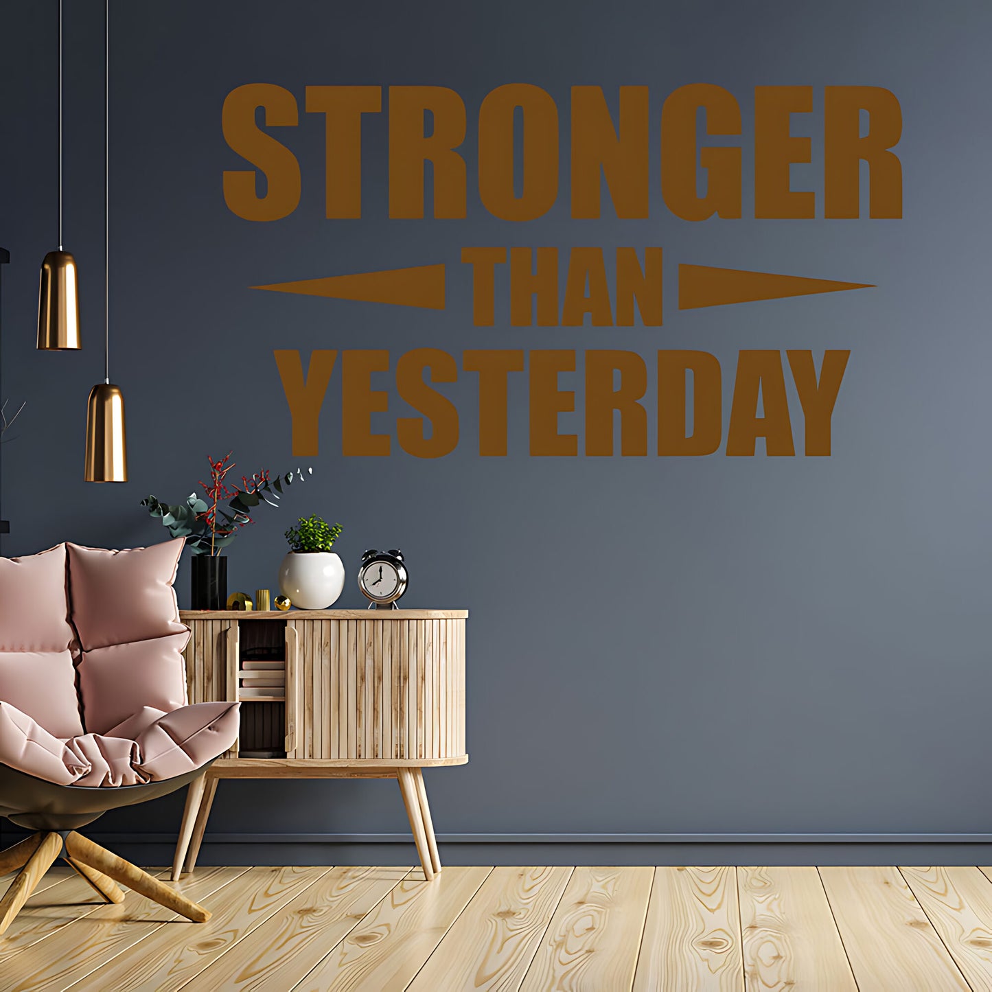 Gym Push Harder Strong Wall Sticker - Fitness Decal