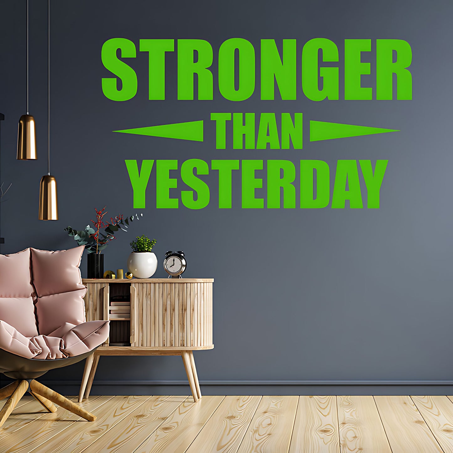 Gym Push Harder Strong Wall Sticker - Fitness Decal