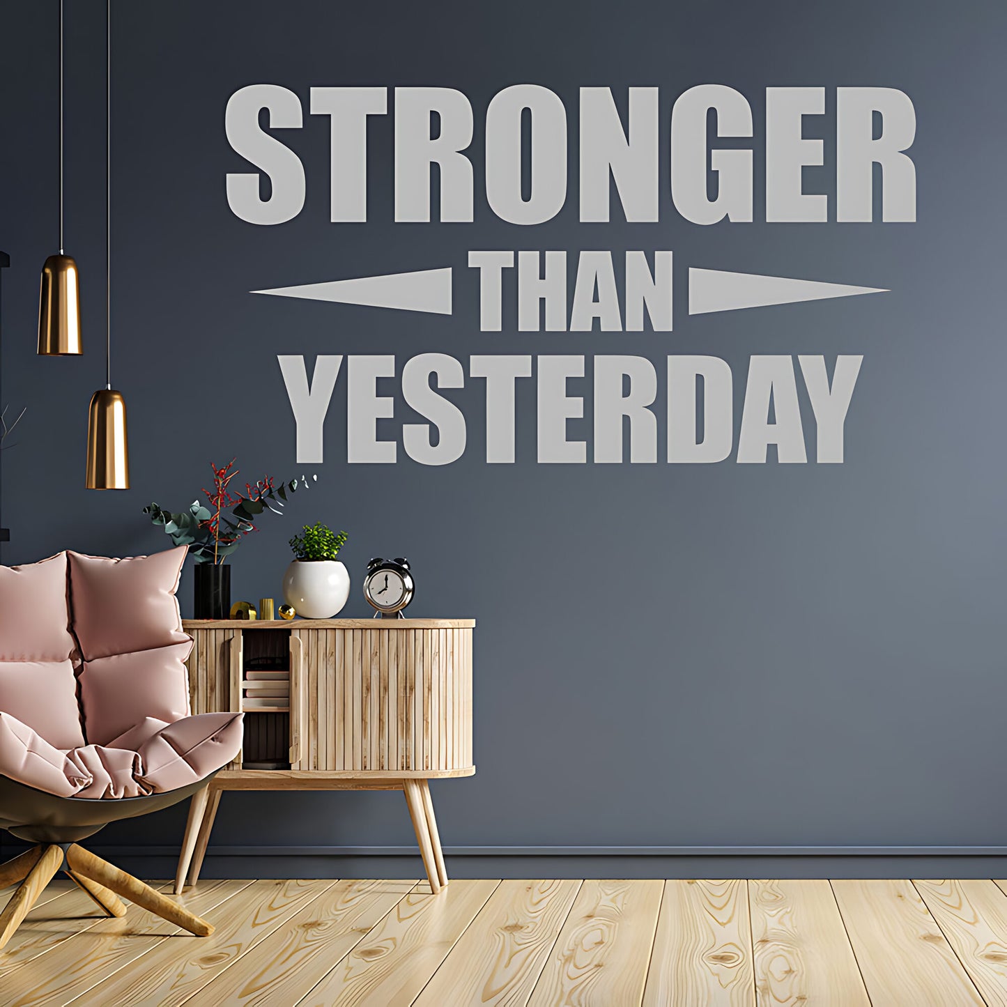 Gym Push Harder Strong Wall Sticker - Fitness Decal