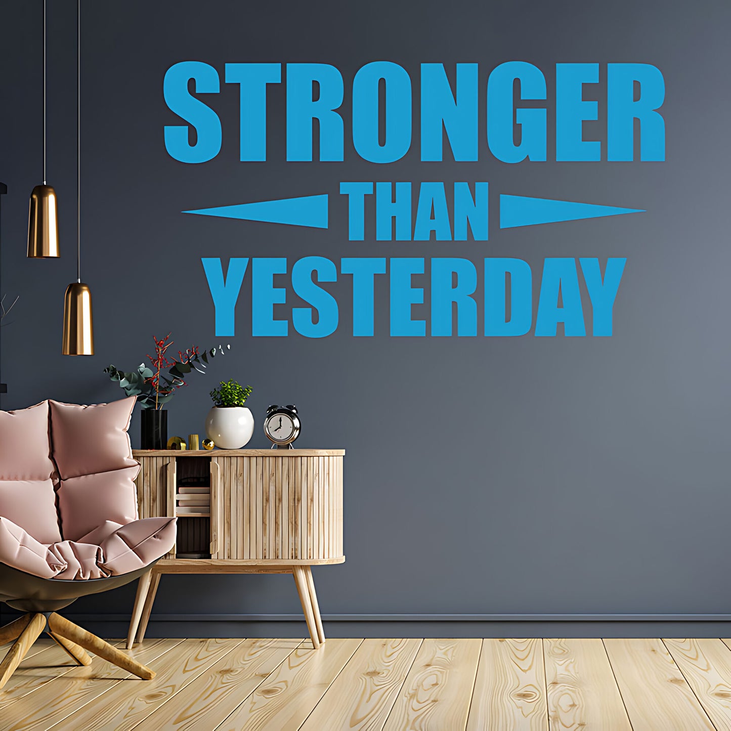 Gym Push Harder Strong Wall Sticker - Fitness Decal