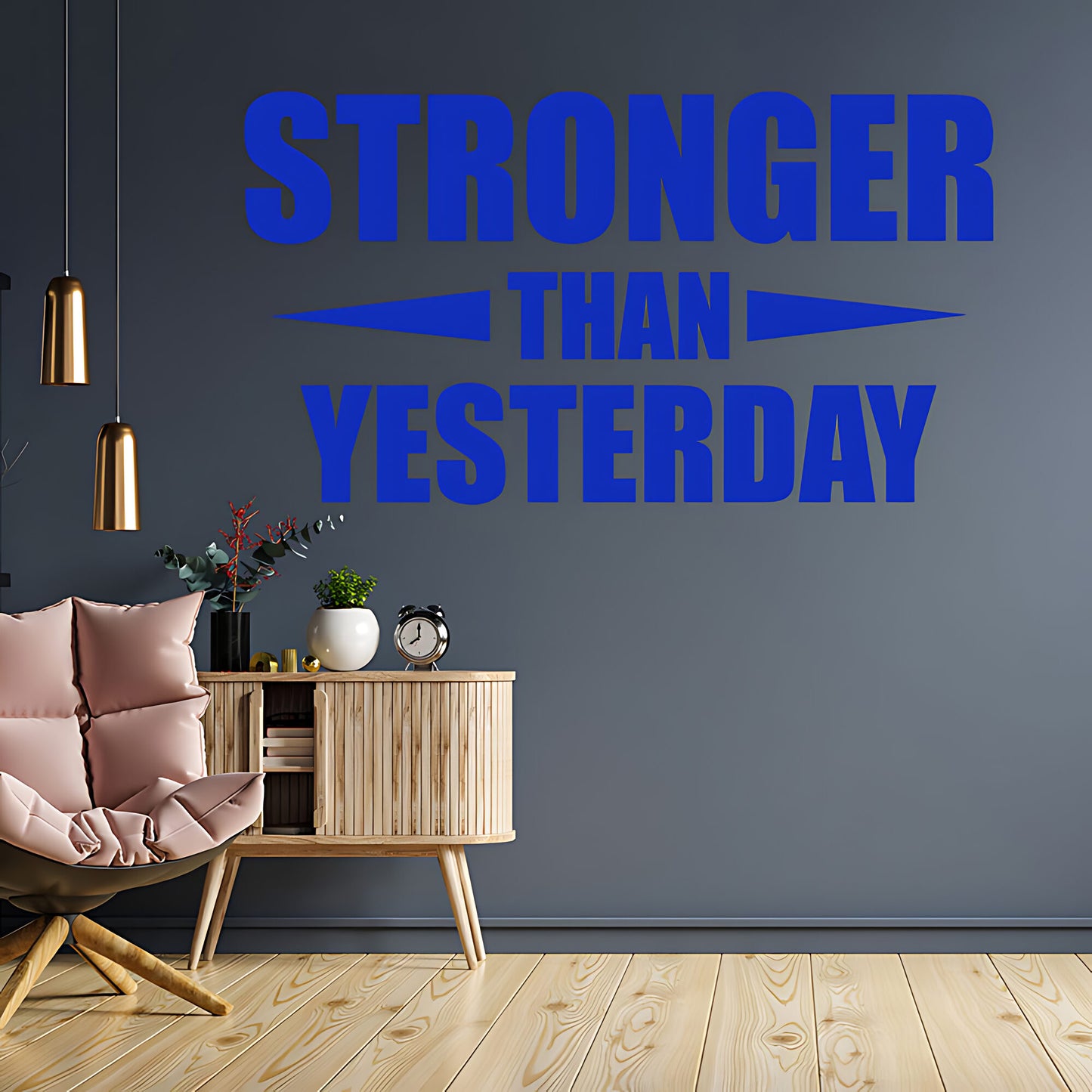Gym Push Harder Strong Wall Sticker - Fitness Decal