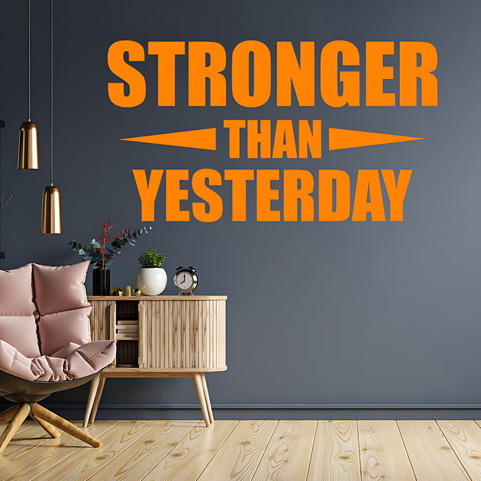 Gym Push Harder Strong Wall Sticker - Fitness Decal