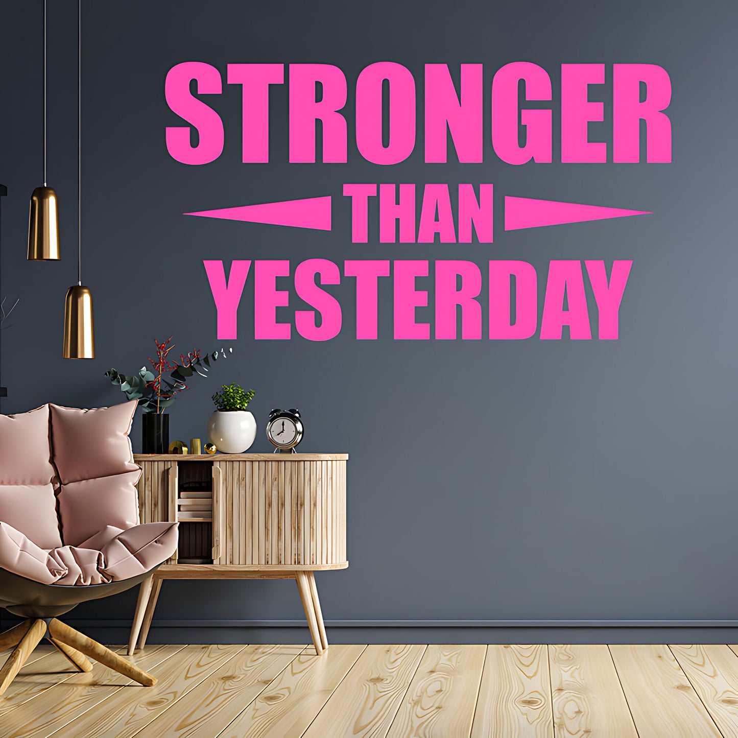 Gym Push Harder Strong Wall Sticker - Fitness Decal