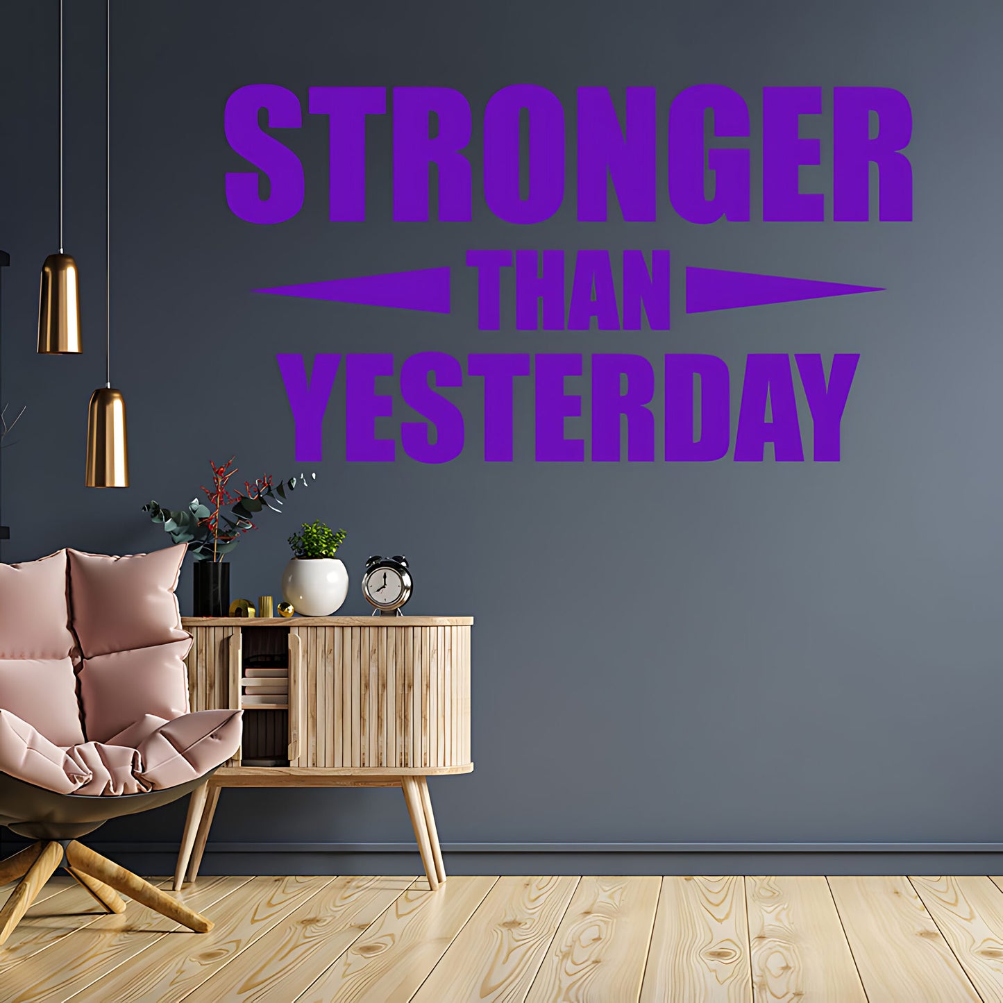 Gym Push Harder Strong Wall Sticker - Fitness Decal
