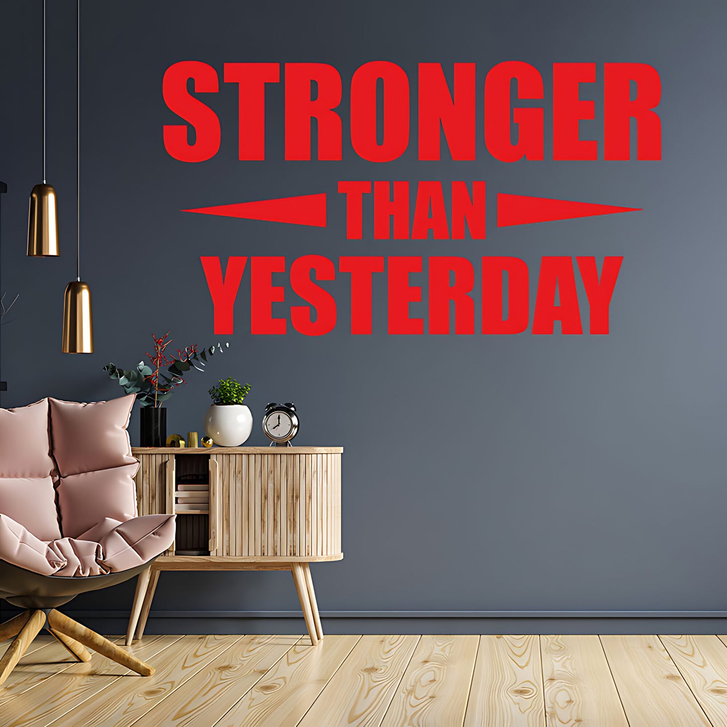 Gym Push Harder Strong Wall Sticker - Fitness Decal