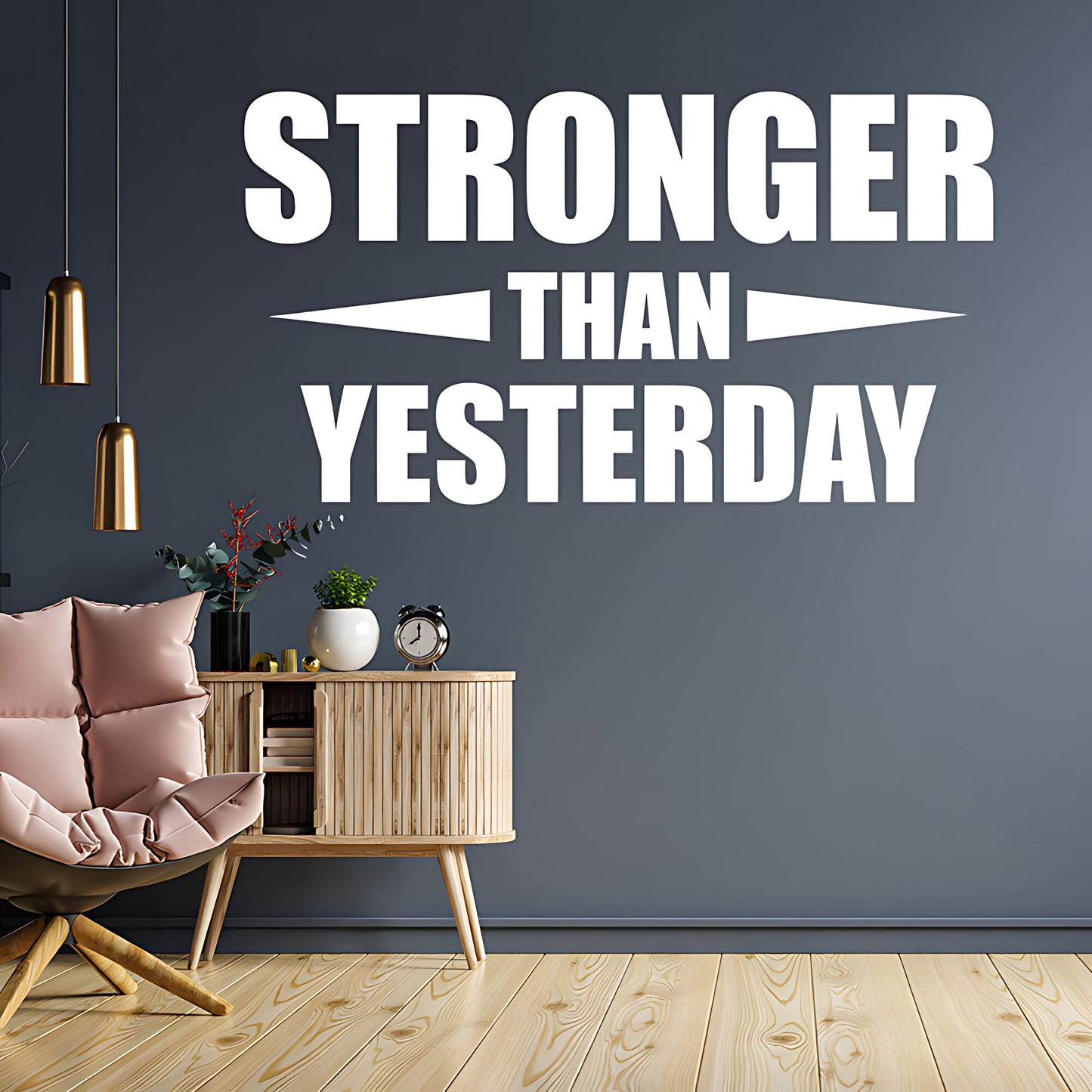 Gym Push Harder Strong Wall Sticker - Fitness Decal
