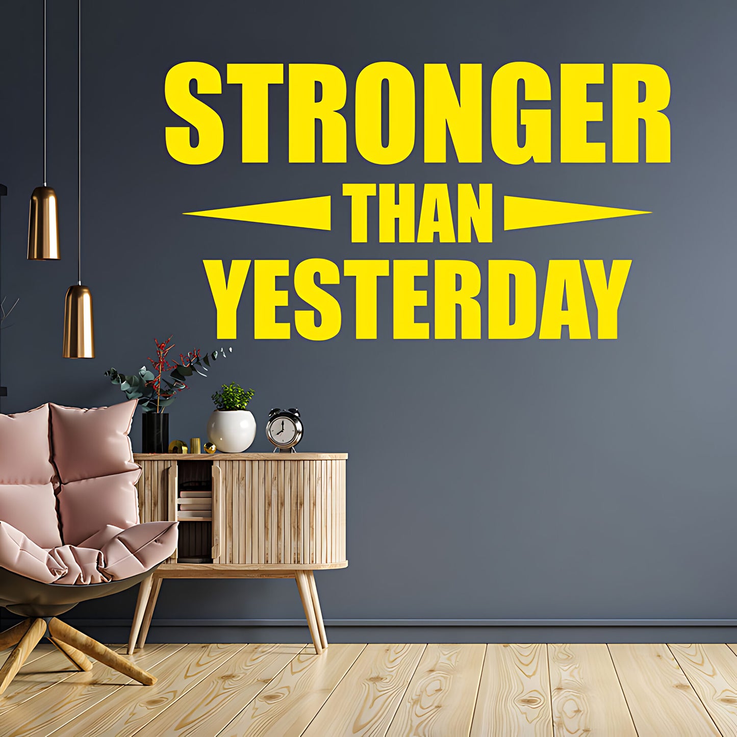 Gym Push Harder Strong Wall Sticker - Fitness Decal