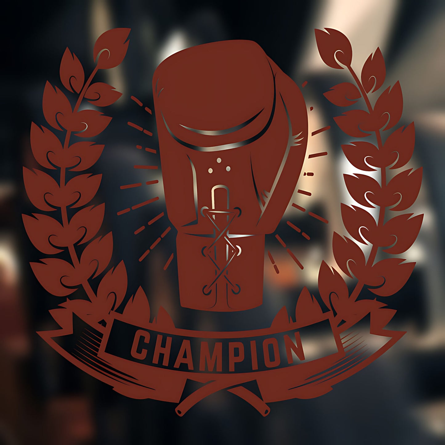 Champion Boxer Wall Sticker Gym Fitness Sports Graphics