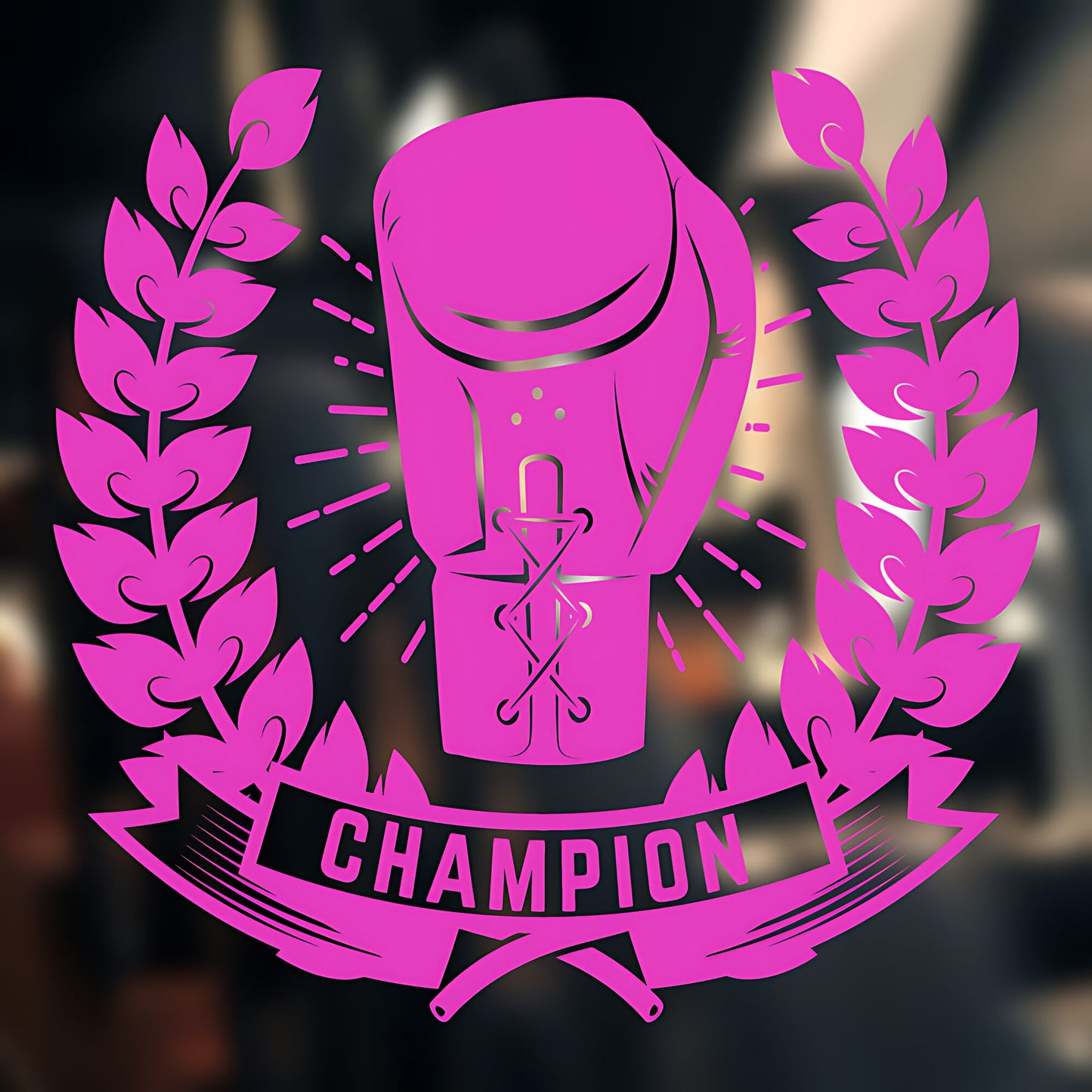 Champion Boxer Wall Sticker Gym Fitness Sports Graphics