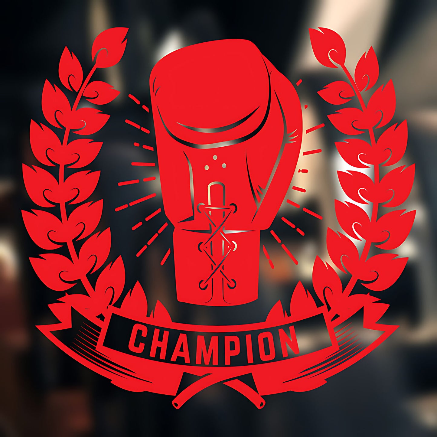 Champion Boxer Wall Sticker Gym Fitness Sports Graphics