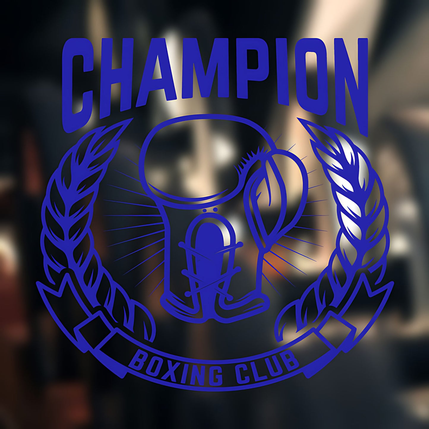 Champion Boxing Club Wall Sticker – Circular Badge Gym Vinyl Decal