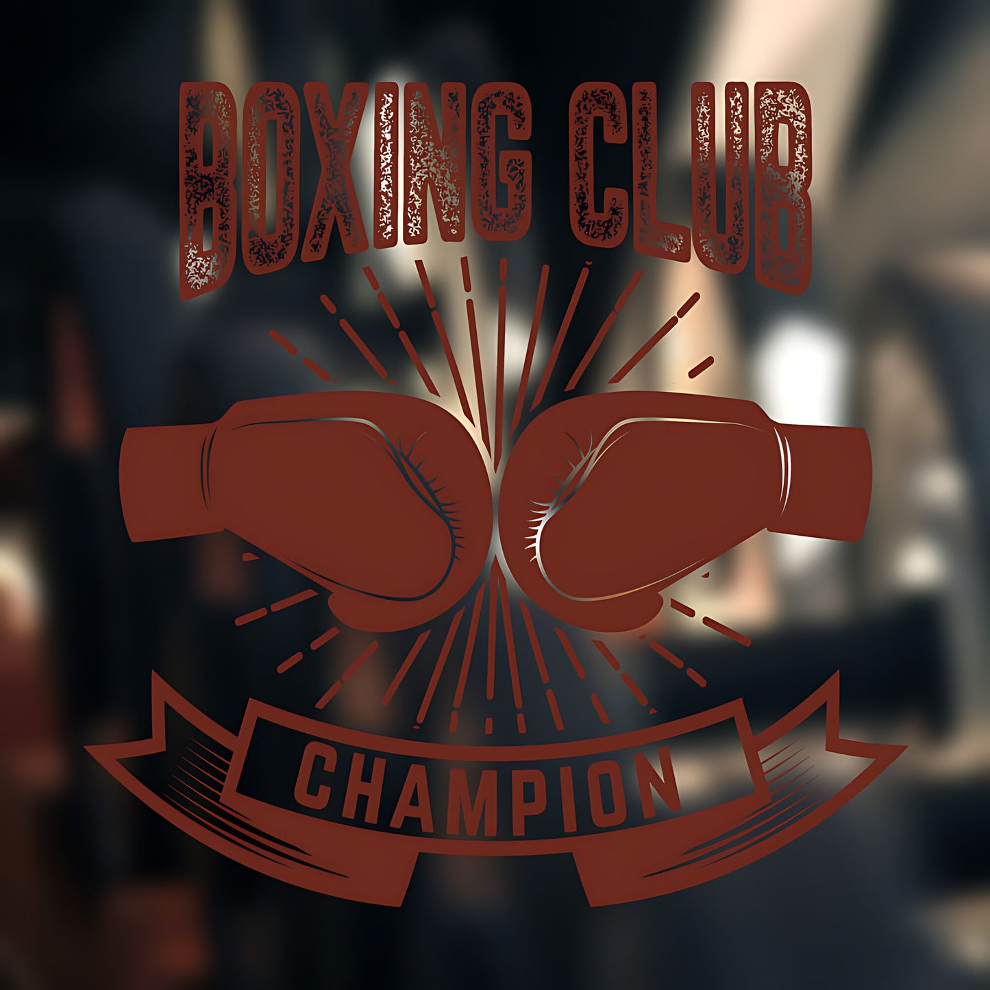 Boxing Power Punch Wall Sticker Gym Fitness Sports Graphics
