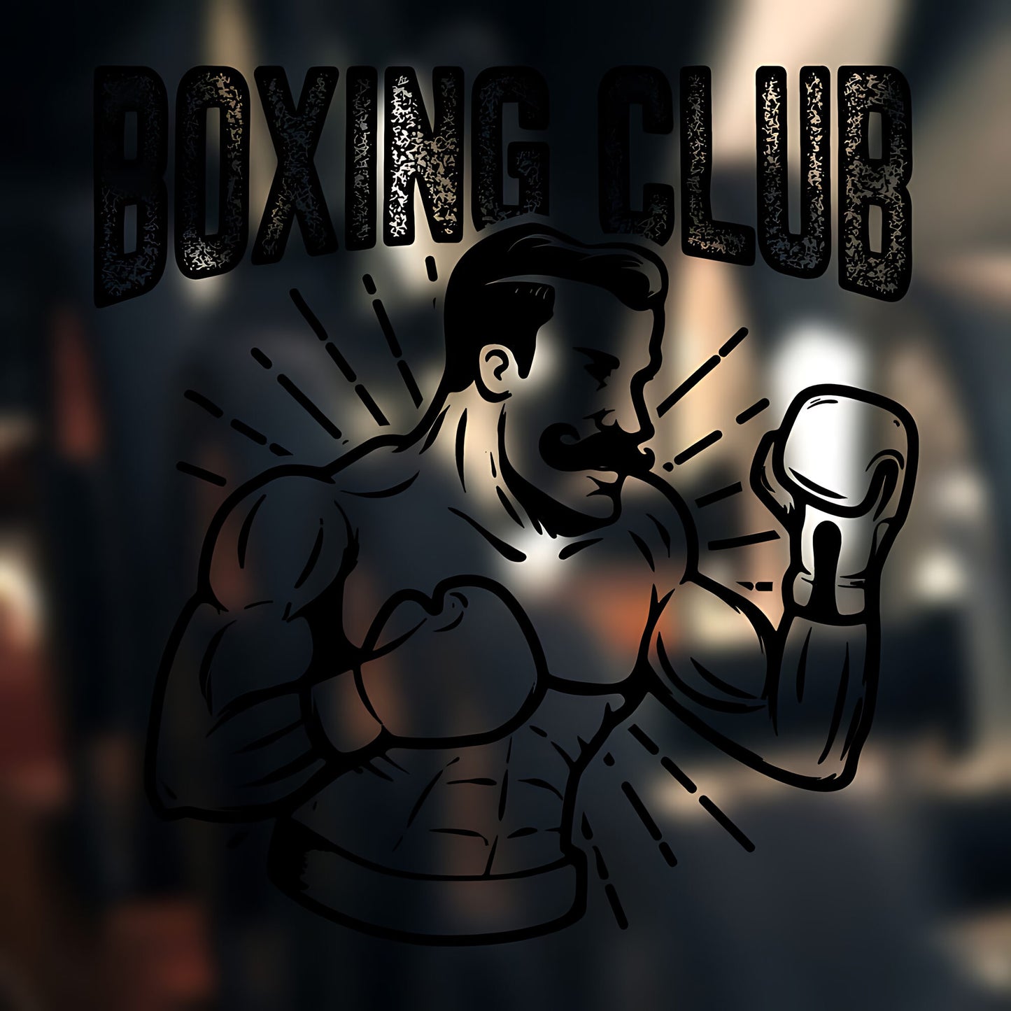 Boxing Champion Wall Sticker Gym Club Fitness Sports Decal