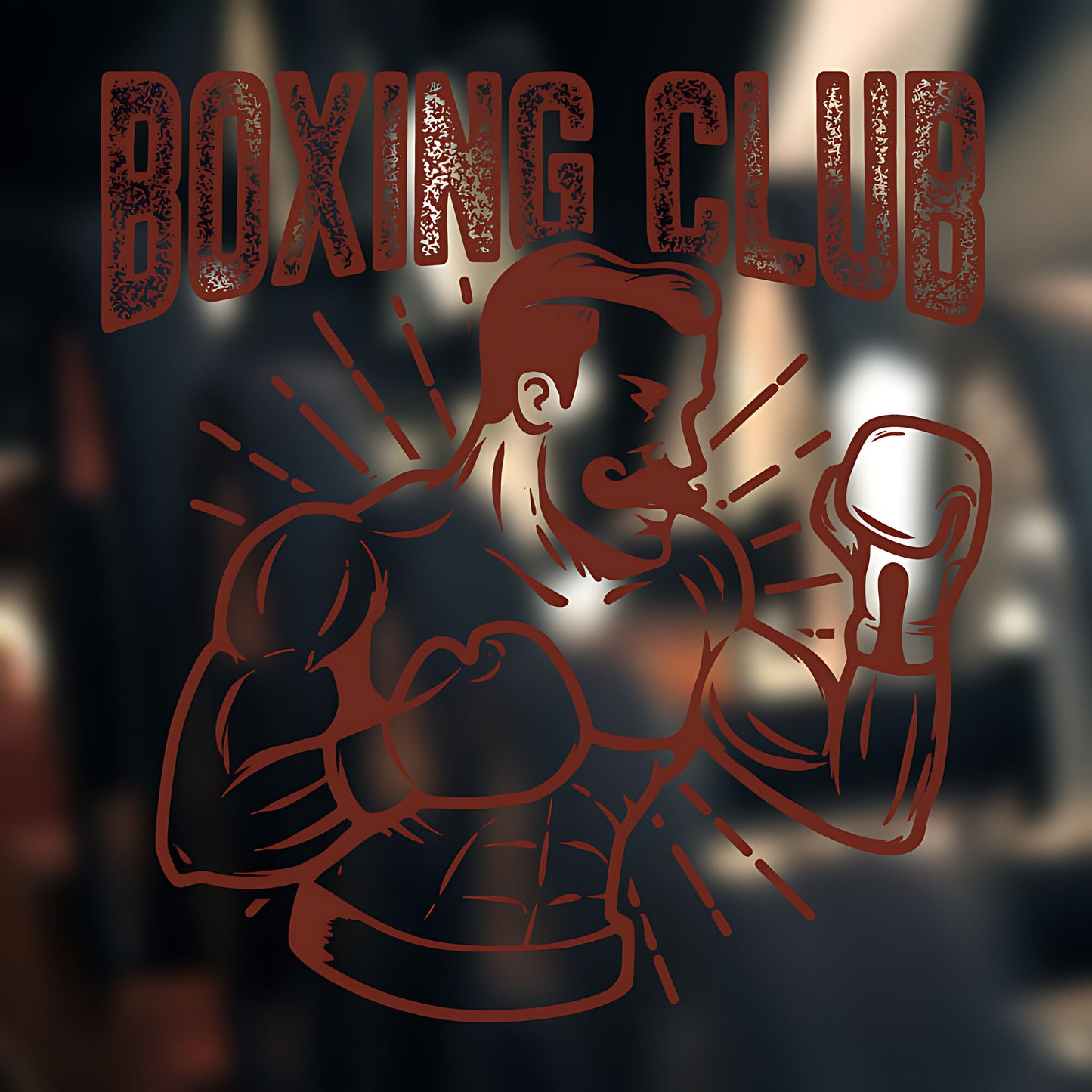 Boxing Champion Wall Sticker Gym Club Fitness Sports Decal