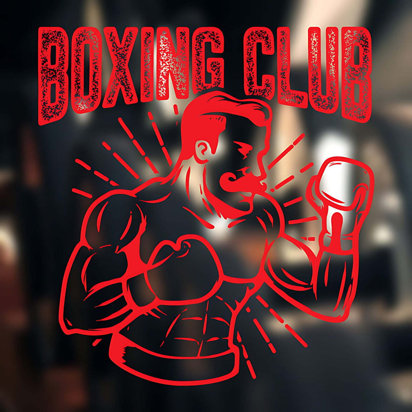 Boxing Champion Wall Sticker Gym Club Fitness Sports Decal