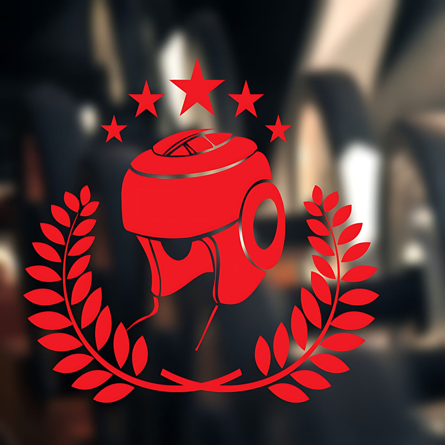 Boxing Gloves in Action Wall Sticker Gym Fitness Sports Art