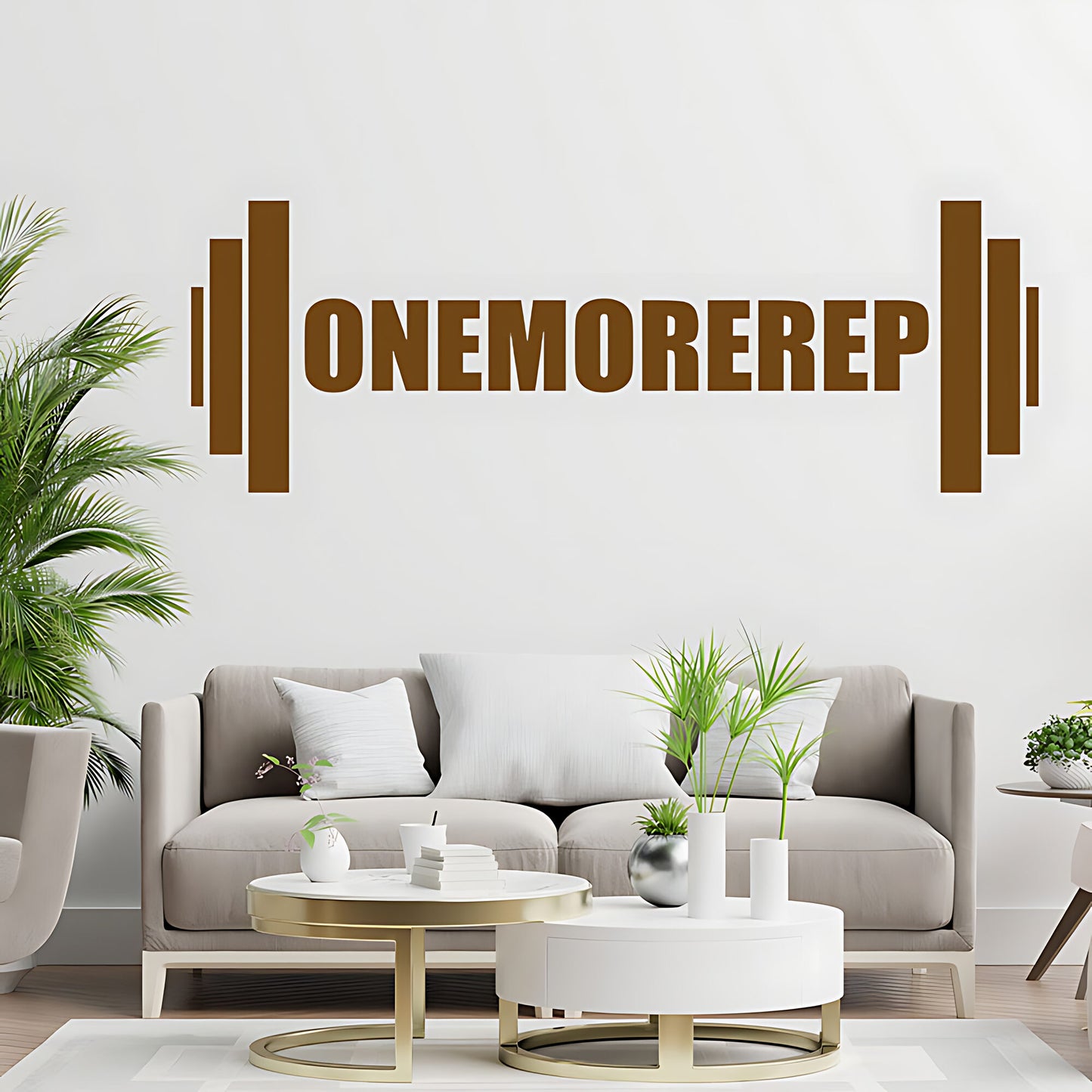 One More Rep Weightlifting Gym Fitness Motivational Wall Sticker