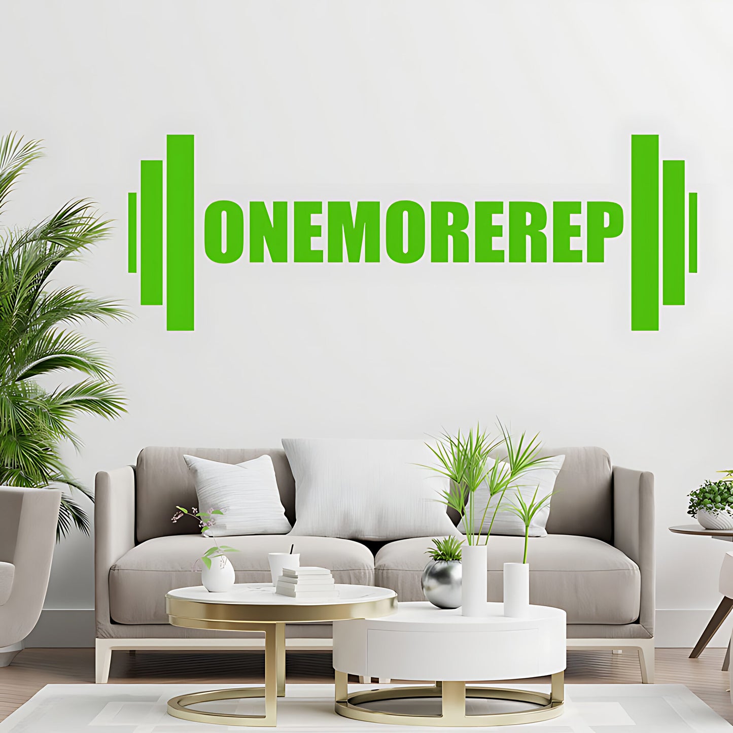 One More Rep Weightlifting Gym Fitness Motivational Wall Sticker