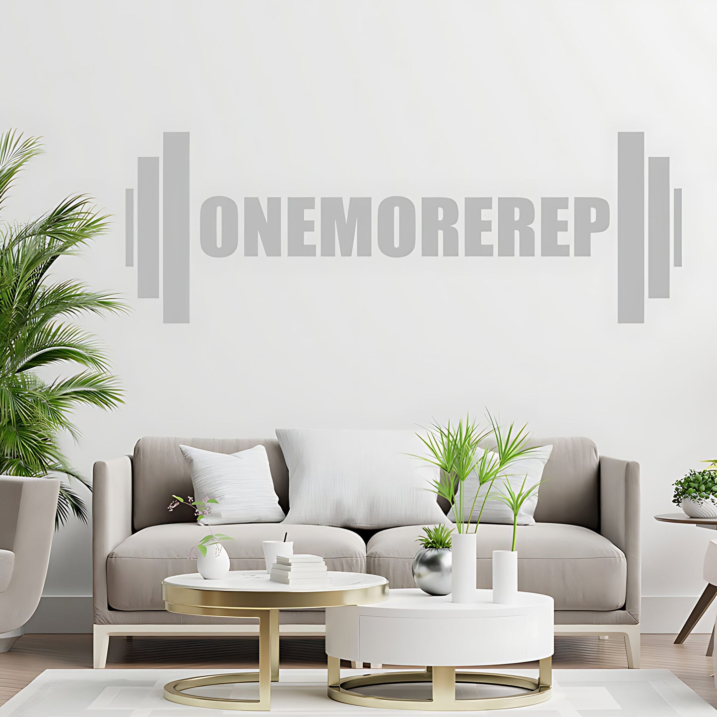 One More Rep Weightlifting Gym Fitness Motivational Wall Sticker