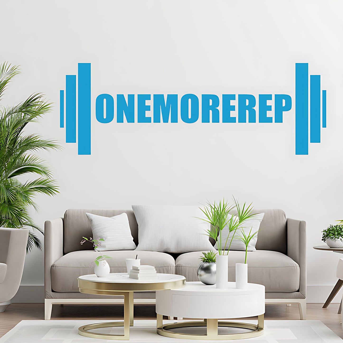 One More Rep Weightlifting Gym Fitness Motivational Wall Sticker